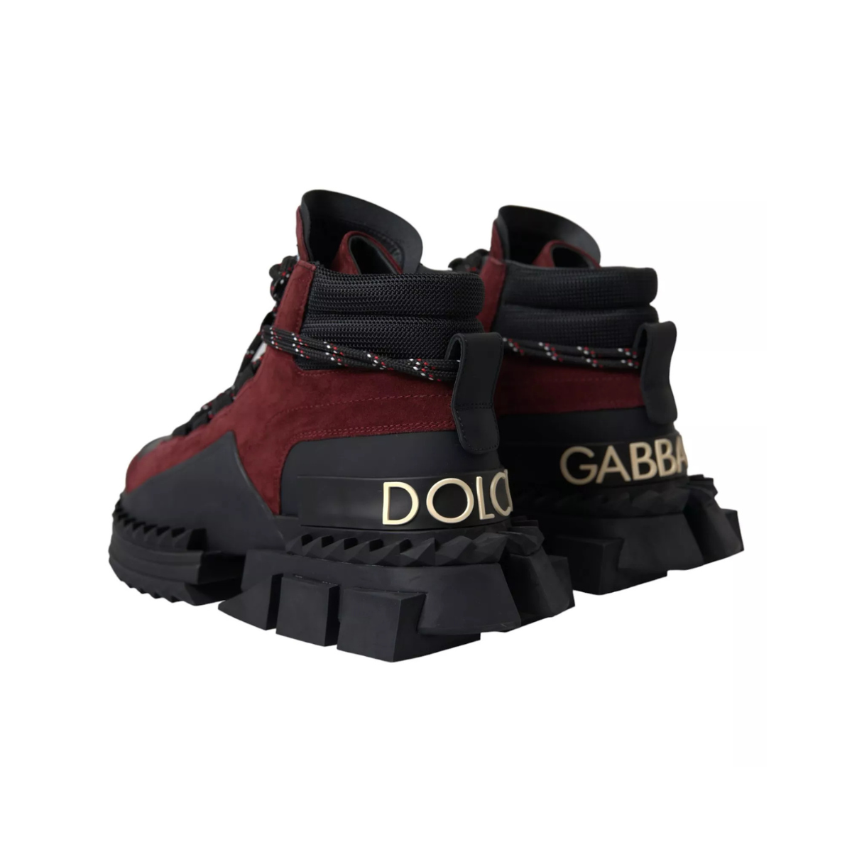 <span class="made-in-italy-label">DOLCE&GABBANA <br> MADE IN ITALY</span> <span class="product-title"><br>BURGUNDY SUPER KING HIGH TOP MEN SNEAKERS SHOES.</span><br></br>